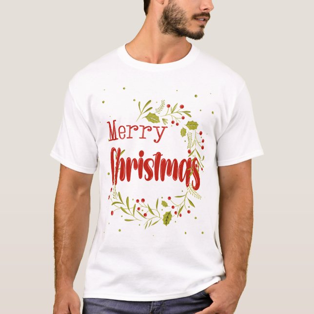 T-shirt Joyeux Noël, esprit de fête mondiale (Devant)