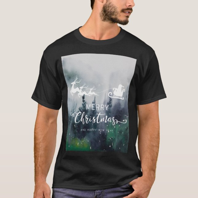 T-shirt Joyeux Noël et Bonne Année Design (Devant)