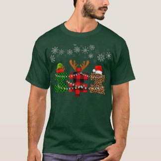 T-shirt Joyeux Noël et flocons de neige Autisme Joyeux Chr