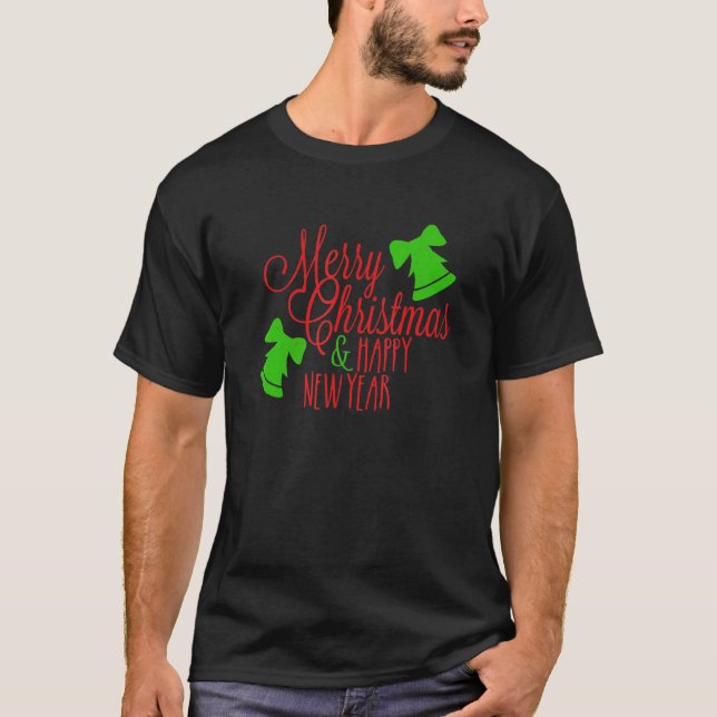 T-shirt Joyeux Noël Et Joyeuse Fam Du Nouvel An (Devant)