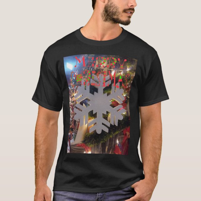 T-shirt Joyeux Noël et une joyeuse fête du Nouvel An Snowf (Devant)