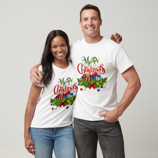 T-shirt Joyeux Noël, festif et coloré, (Unisexe)