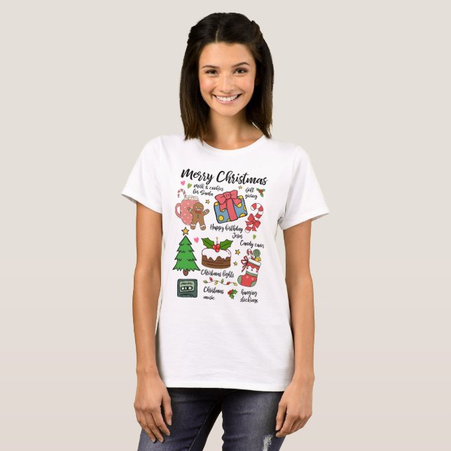 T-shirt Joyeux Noël Fête Religieuse (Devant entier)