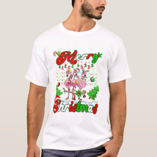T-shirt Joyeux Noël Flamingo Mignon
