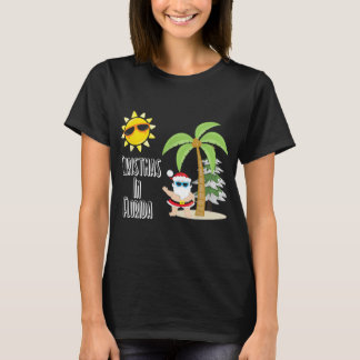 T-shirt Joyeux Noël Floride Style Père Noël Summer Beach
