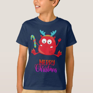 T-shirt Joyeux Noël   Funny Red Monster