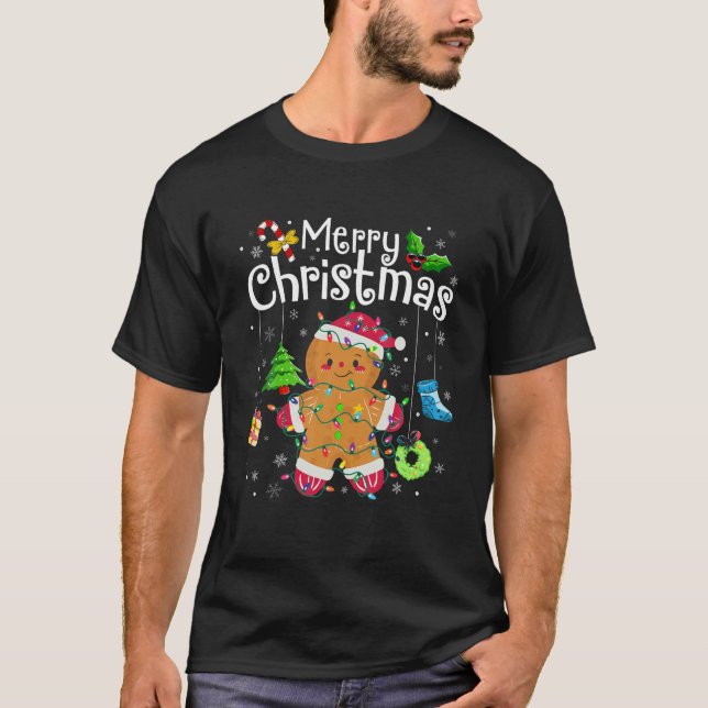 T-shirt Joyeux Noël Gingerbread Man Xmas Cookie T Shir (Devant)