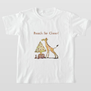 T-shirt Joyeux Noël Girafe – Art Dessiné à la Main