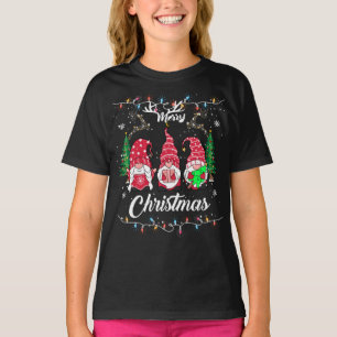 T-shirt Joyeux Noël Gnome Chemise Amusante Famille Feux En