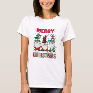 T-shirt Joyeux Noël Gnome Famille Funny Jeu de Noël Arbre