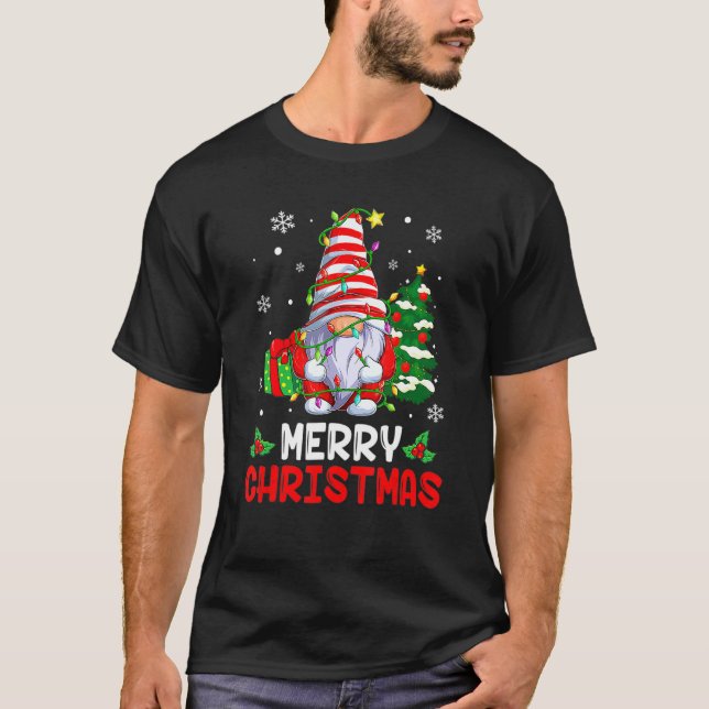 T-shirt Joyeux Noël Gnome Matching Famille Noël P (Devant)