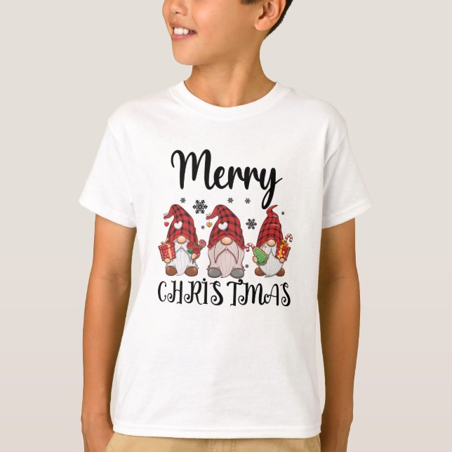 T-shirt Joyeux Noël Gnomies Noël Gnomes (Devant)