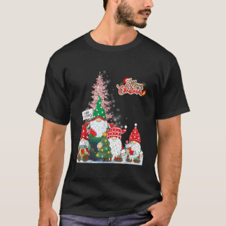 T-shirt Joyeux Noël Gnomies Père Noël Sapin de Noël