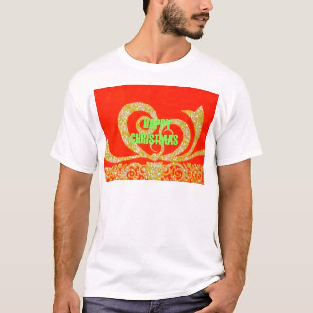 T-shirt Joyeux Noël Golden Red Snowflex.jpg (Devant)