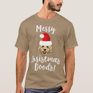 T-shirt Joyeux Noël Goldendoodle Funny Chien -gigapixel-
