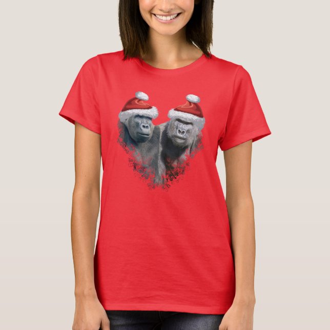 T-shirt Joyeux Noël Gorille (Devant)