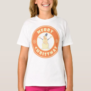 T-shirt Joyeux Noël heureux bonhomme de neige célèbre styl