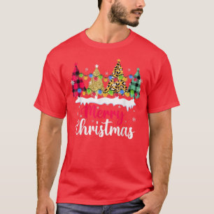 T-shirt Joyeux Noël hiver saison Leopard & Noël