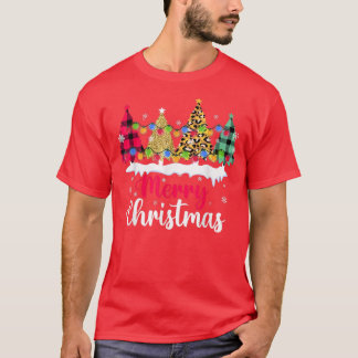 T-shirt Joyeux Noël hiver saison Leopard & Noël