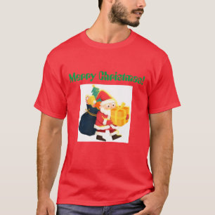 T-shirt Joyeux Noël Imprimé Souhait Élégant Beau Cool