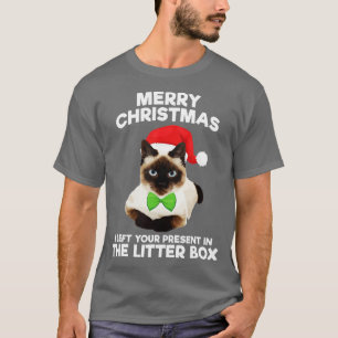 T-shirt Joyeux Noël J'Ai Laissé Ton Présent Dans La Litter