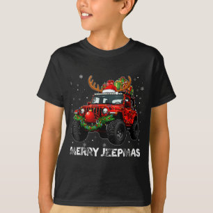 T-shirt Joyeux Noël Jeepmas Renne Lumineux Noël