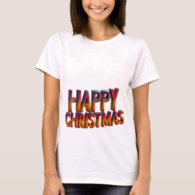 T-shirt Joyeux Noël : Joie festive pour tous (Devant)