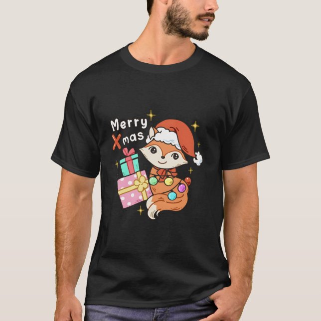 T-shirt Joyeux Noël Joli Conception de vacances (Devant)
