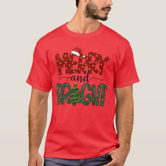T-shirt Joyeux Noël Joyeux et brillantes femmes de Noël