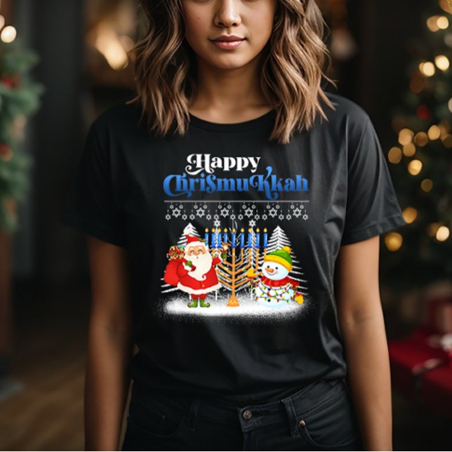 T-shirt Joyeux Noël juif Chrismukkah Hanoukka (Créateur téléchargé)