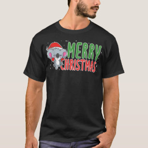 T-shirt Joyeux Noël Koala Ours Père Noël Noël Noël Noël