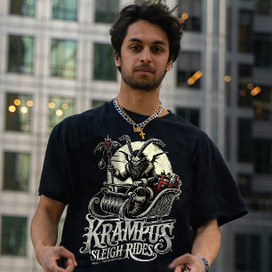 T-shirt Joyeux Noël Krampus Randonnées en traîneau de Kram