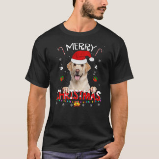 T-shirt Joyeux Noël Labrador Retriever Chien Santa Hat X