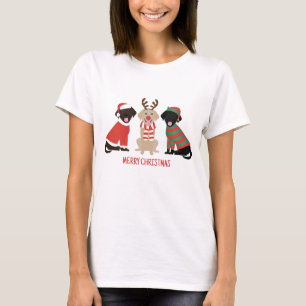 T-shirt Joyeux Noël Labrador Retriever Dogs
