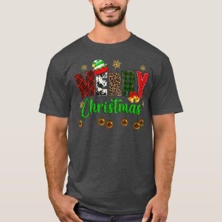 T-shirt Joyeux Noël Leopard Buffalo Rouge Plaid Pour Homme