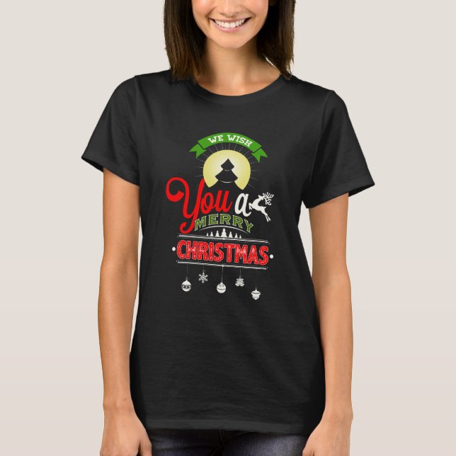 T-shirt Joyeux Noël Light Temple Noël (Devant)