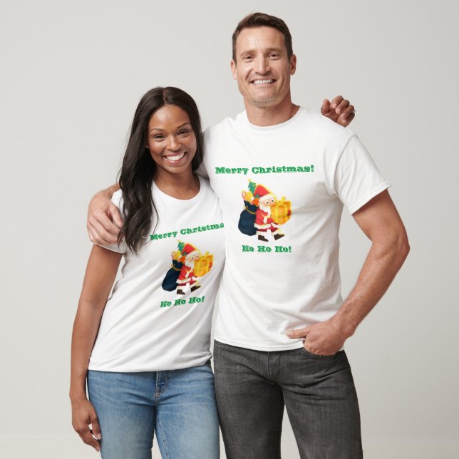 T-shirt Joyeux Noël Magie-Tee Vœux Imprimés Joie Paix (Unisexe)