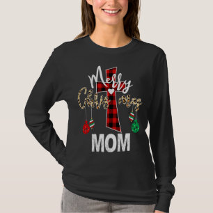 T-shirt Joyeux Noël Maman Dieu Croix Rouge Chrétienne Plai