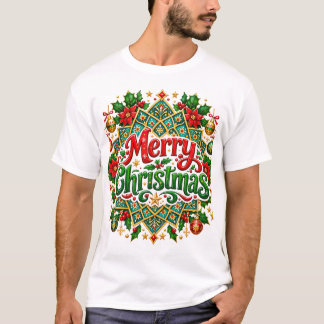 T-shirt Joyeux Noël Mandala Orné