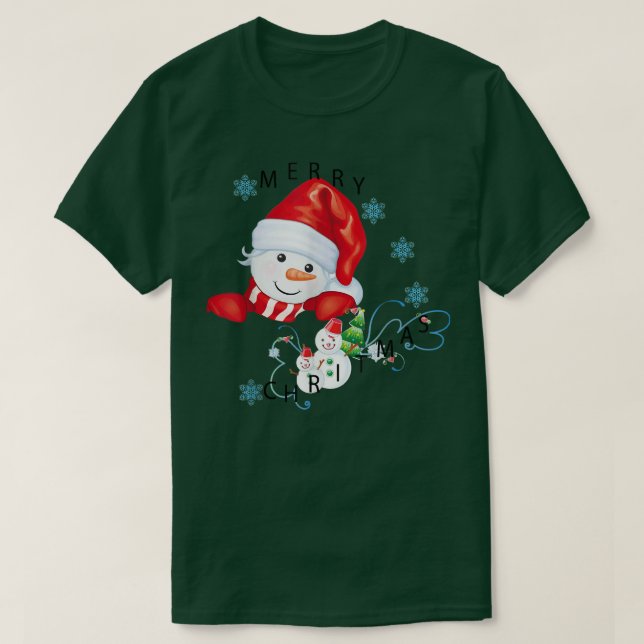 T-shirt Joyeux Noël meilleur homme de neige, unique, homme (Design devant)