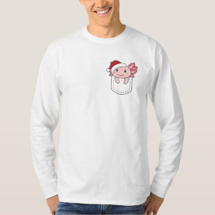 T-shirt Joyeux Noël mignon Axolotl dans pochette