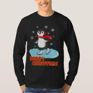 T-shirt Joyeux Noël mignonne Penguin d'hiver