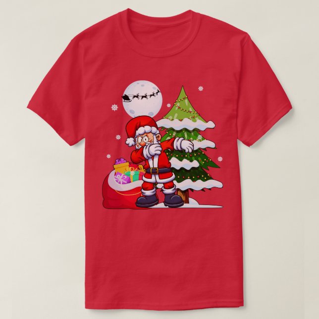 T-shirt Joyeux Noël mignonne Père Noël Dabbing Christmas T (Design devant)