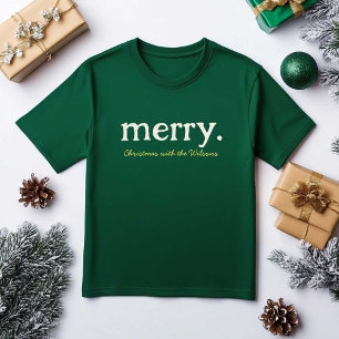 T-shirt Joyeux Noël minimaliste de la famille de jumelage
