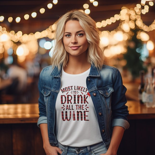 T-shirt Joyeux Noël moderne Rouge Script femmes (Cute Merry Modern Christmas Red Script Women's T-Shirt)