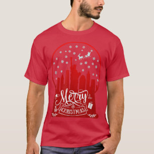T-shirt Joyeux Noël new york skyline dans le monde des nei