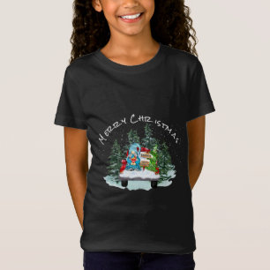T-Shirt Joyeux Noël Noël Noël Gnome Camion Rouge Pyjamas