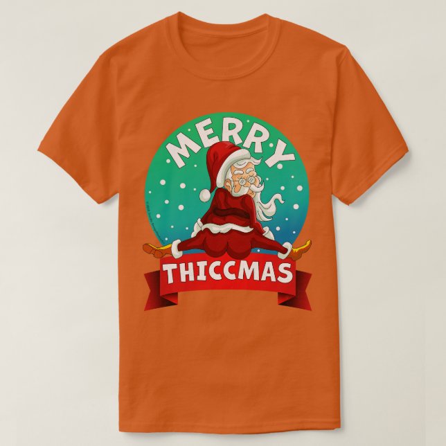 T-shirt Joyeux Noël Noël Noël Noël Thicc Noël Pa (Design devant)
