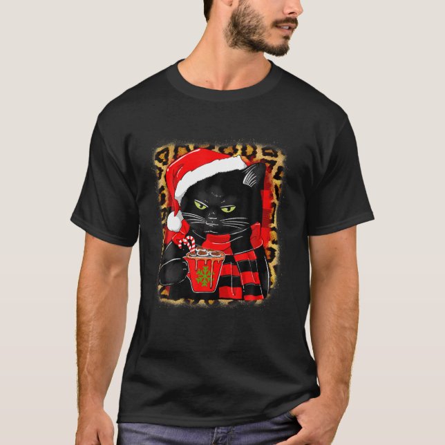 T-shirt Joyeux Noël noir Père Noël afro-américain 2021 (Devant)