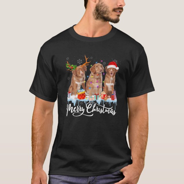 T-shirt Joyeux Noël Nouvelle-Écosse Récupérateur de canard (Devant)